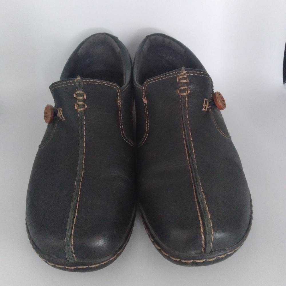 Clarks Ashland Black Leather Loop Split Toe Loafe… - image 4